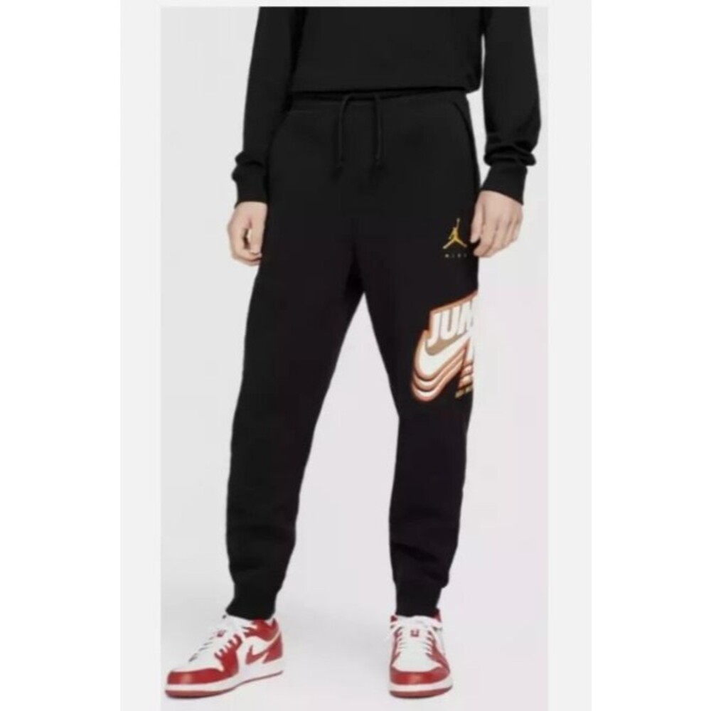 Black Nike Men's Air Jordan Jumpman Fleece Joggers Size Small